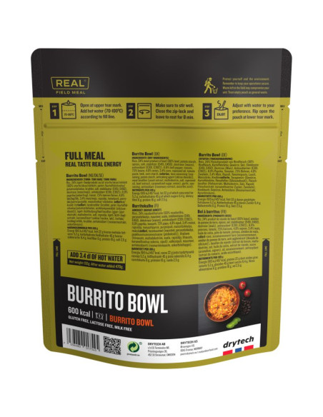 Żywność liofilizowana real field meal burrito bowl 470 g