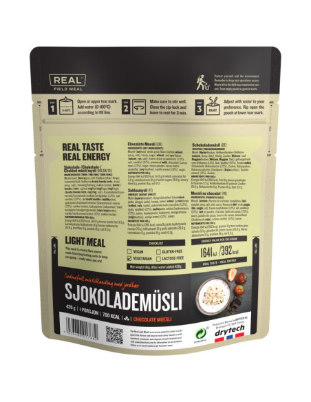 Żywność liofilizowana real field meal musli czekoladowe 420 g