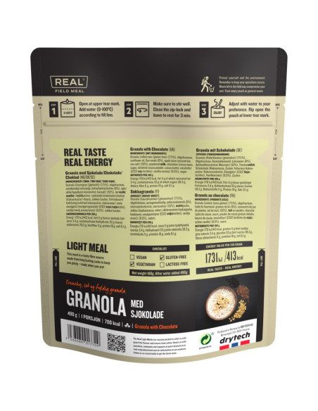 Żywność liofilizowana real field meal granola z czekoladą 490 g