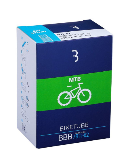 Dętka rowerowa bbb innertube 26" fv