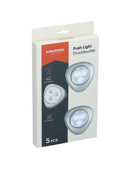 Zestaw 5 lampek push light led na baterie grundig