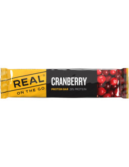 Baton proteinowy real on the go o smaku żurawinowym 40 g