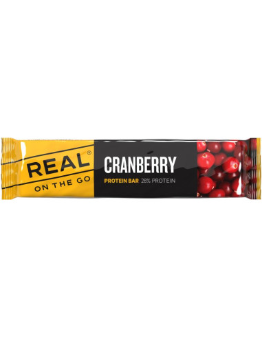 Baton proteinowy real on the go o smaku żurawinowym 40 g