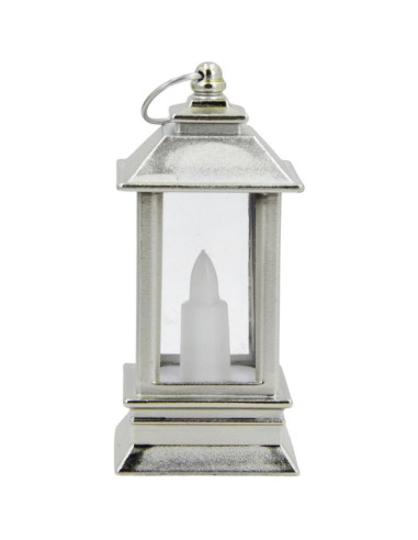 Świeca latarnia led 9cm srebrny