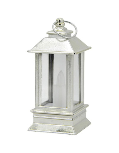 Świeca latarnia led 9cm srebrny