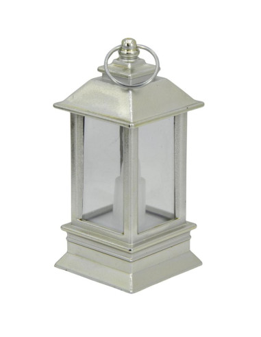Świeca latarnia led 9cm srebrny