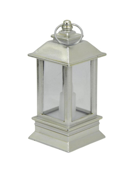 Świeca latarnia led 9cm srebrny
