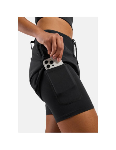 Spodenki damskie odlo 2-in-1 short x-alp trail 5 inch czarne