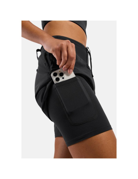 Spodenki damskie odlo 2-in-1 short x-alp trail 5 inch czarne