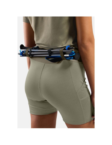 Spodenki damskie odlo x-alp trail cargo tights short beżowe