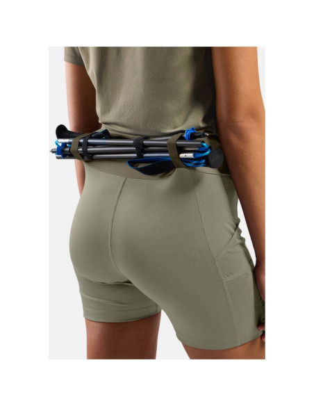 Spodenki damskie odlo x-alp trail cargo tights short beżowe