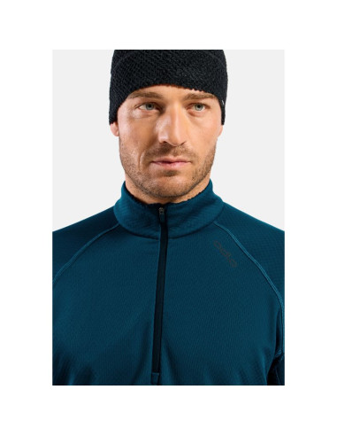 Bluza z półgolfem męska odlo x-alp mid layer 1/2 zip zielona