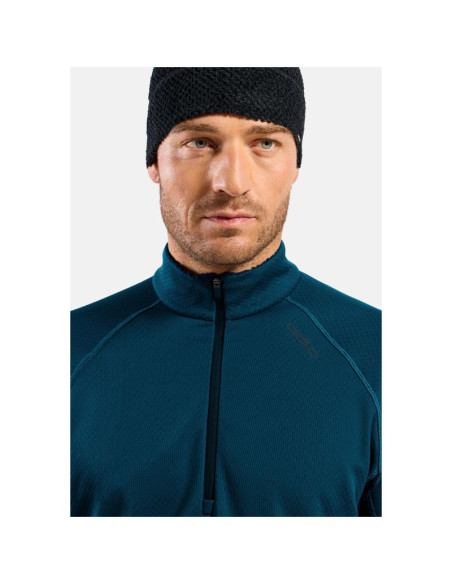 Bluza z półgolfem męska odlo x-alp mid layer 1/2 zip zielona