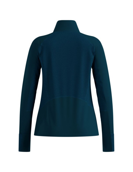 Bluza z półgolfem damska odlo x-alp mid layer 1/2 zip zielona