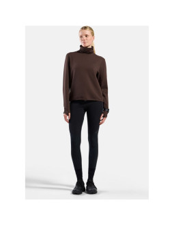 Bluza z półgolfem damska odlo essential thermal mid layer brązowa 2