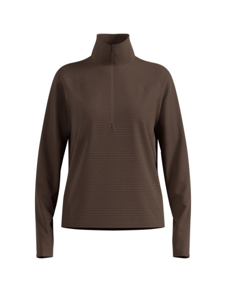 Bluza z półgolfem damska odlo essential thermal mid layer 1/2 zip brązowa