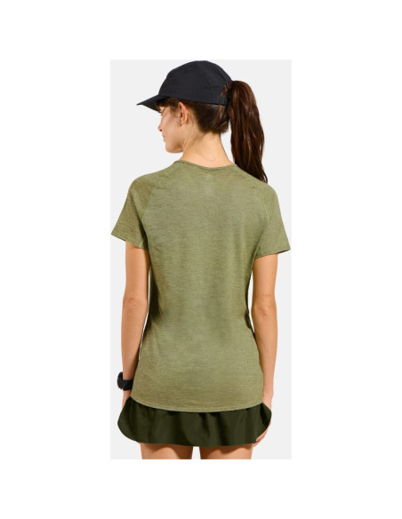 Koszulka z krótkim rękawem damska odlo t-shirt crew neck s/s x-alp pw 115 zielona