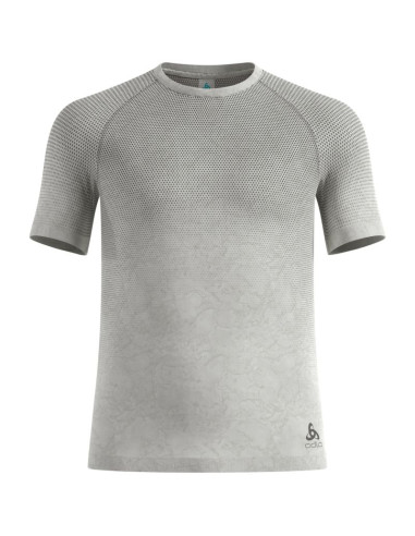 Koszulka męska odlo bl top crew neck s/s performance light - rain dye beżowa