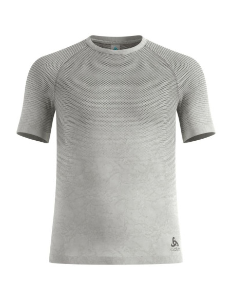 Koszulka męska odlo bl top crew neck s/s performance light - rain dye beżowa