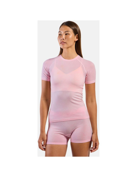 Koszulka damska odlo bl top crew neck s/s performance light - rain dye różowa