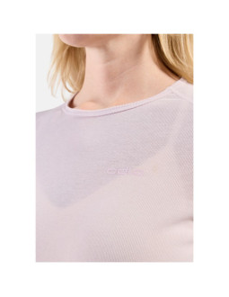Koszulka termoaktywna z długim rękawem damska odlo active warm bl top crew neck l/s różowa 2