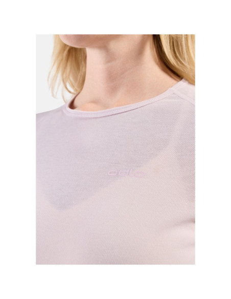 Koszulka termoaktywna z długim rękawem damska odlo active warm bl top crew neck l/s różowa
