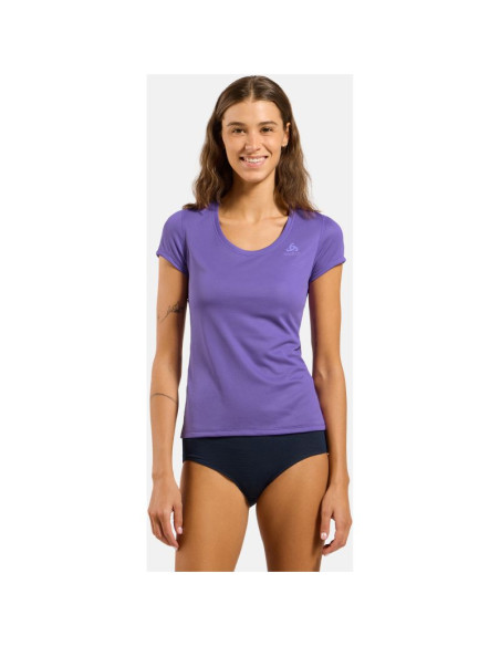 Koszulka damska odlo active f-dry light bl top crew neck s/s fioletowa