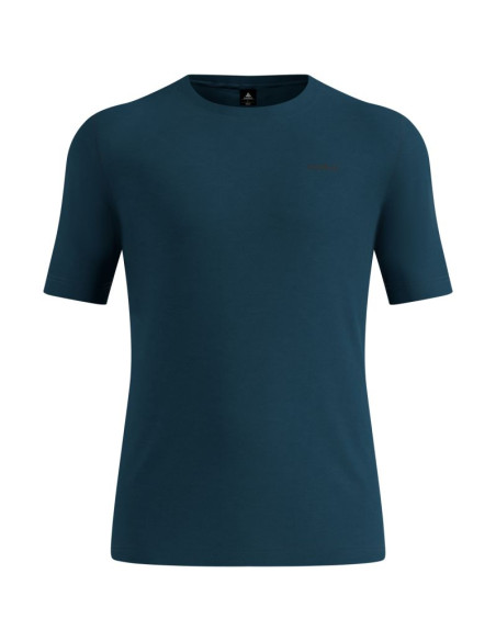 Koszulka termoaktywna z krótkim rękawem męska odlo merino 200 bl top crew neck l/s zielona