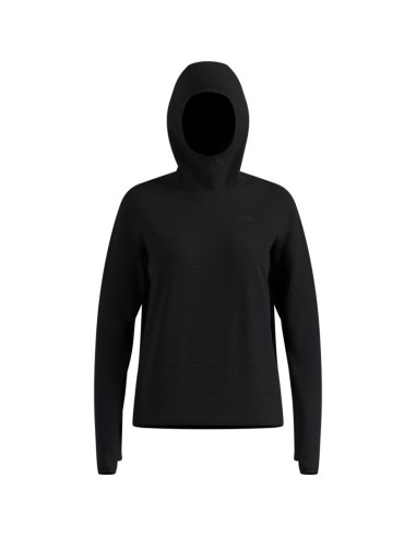 Bluza z kapturem damska odlo essential thermal mid layer hoody czarna   m