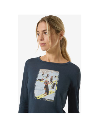 Longsleeve super.natural w dachshund party ls granatowy