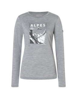 Longsleeve super.natural w alpes ls szary