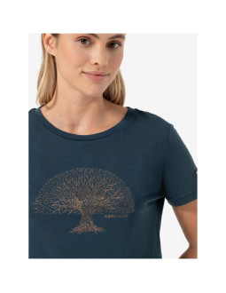 Koszulka z krótkim rękawem damska super.natural w tree of knowledge tee granatowa