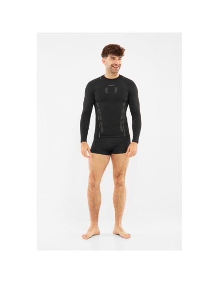 Bielizna męska viking eiger 2.0 man boxers bamboo czarno-szara