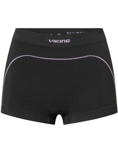 Bielizna damska viking etna 2.0 lady boxers bamboo czarno-fioletowa