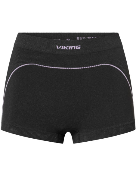 Bielizna damska viking etna 2.0 lady boxers bamboo czarno-fioletowa