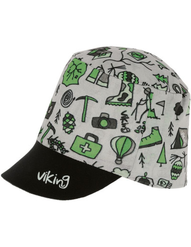 Czapka multifunkcyjna dziecięca viking moko jr biało zielona