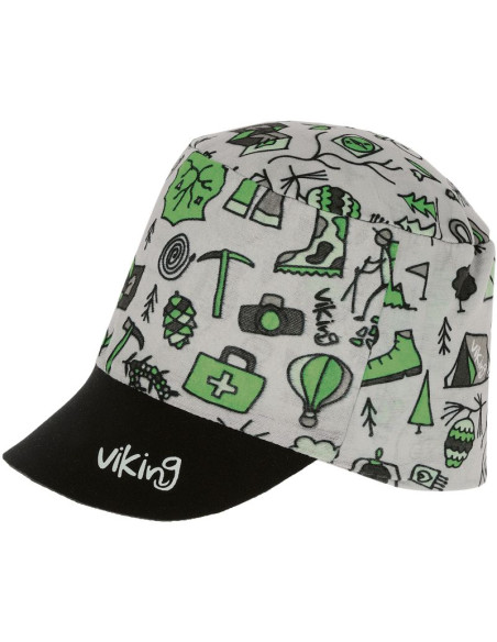 Czapka multifunkcyjna dziecięca viking moko jr biało zielona