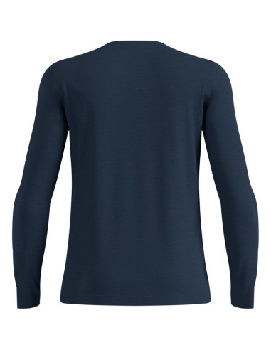 Koszulka termoaktywna z długim rękawem męska odlo merino 160 bl top crew neck l/s granatowa   m