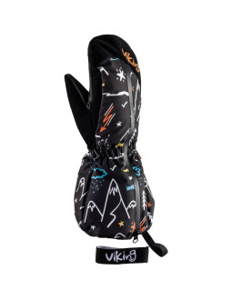 Rękawice zimowe dziecięce  viking snoppy kids membrana aqua thermo tex narciarskie czarne (125/23/2288/09)