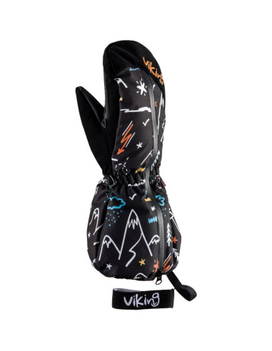 Rękawice zimowe dziecięce  viking snoppy kids membrana aqua thermo tex narciarskie czarne (125/23/2288/09)