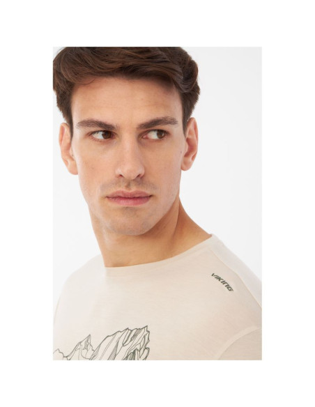 T-shirt męski viking morain man bamboo beżowy