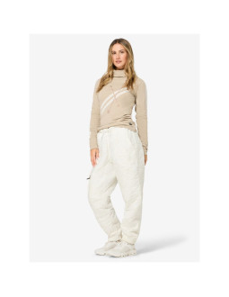 Longsleeve z półgolfem damski super.natural w kryssede ski roll neck beżowy 2