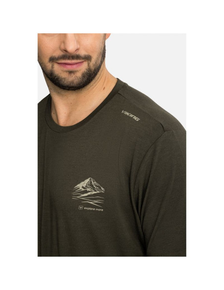 T-shirt męski viking lenta bamboo light man ciemno zielony