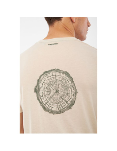 T-shirt męski viking rune man beżowy