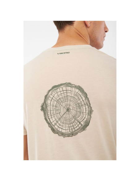 T-shirt męski viking rune man beżowy