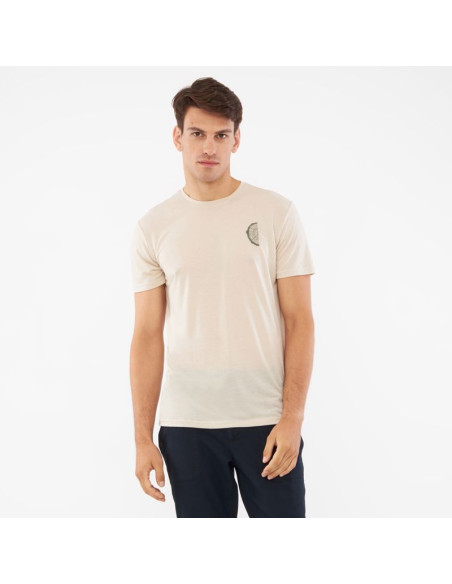 T-shirt męski viking rune man beżowy