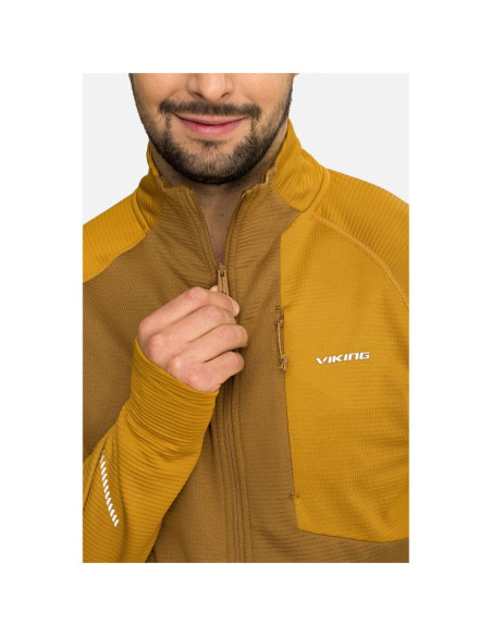 Bluza męska viking birger man rozpinana brązowo żółta
