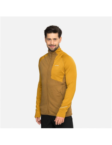 Bluza męska viking birger man rozpinana brązowo żółta