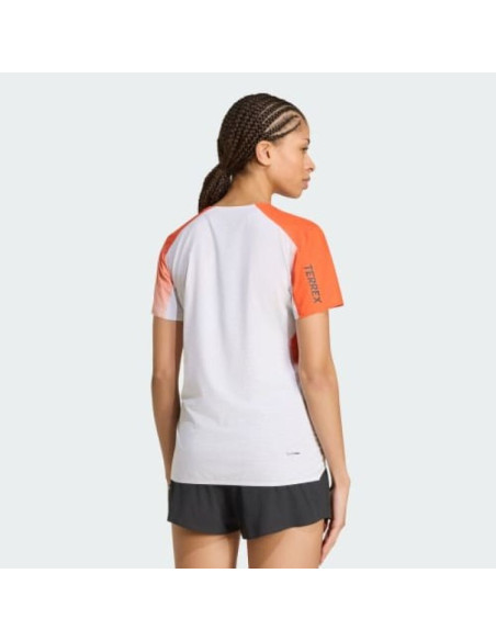 Koszulka do biegania damska adidas terrex xpr pro tee - white/semi impact orange rozmiar: s