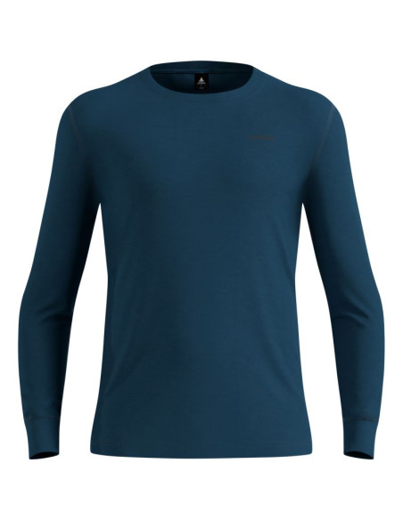 Koszulka termoaktywna z długim rękawem męska odlo merino 200 bl top crew neck l/s zielona